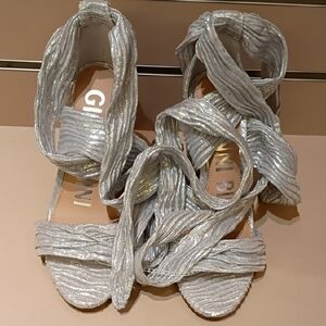 Gianni Bini Silver Strappy Heels